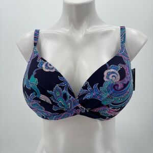 Island Escape Blue and Purple Bikini with Paisley Print